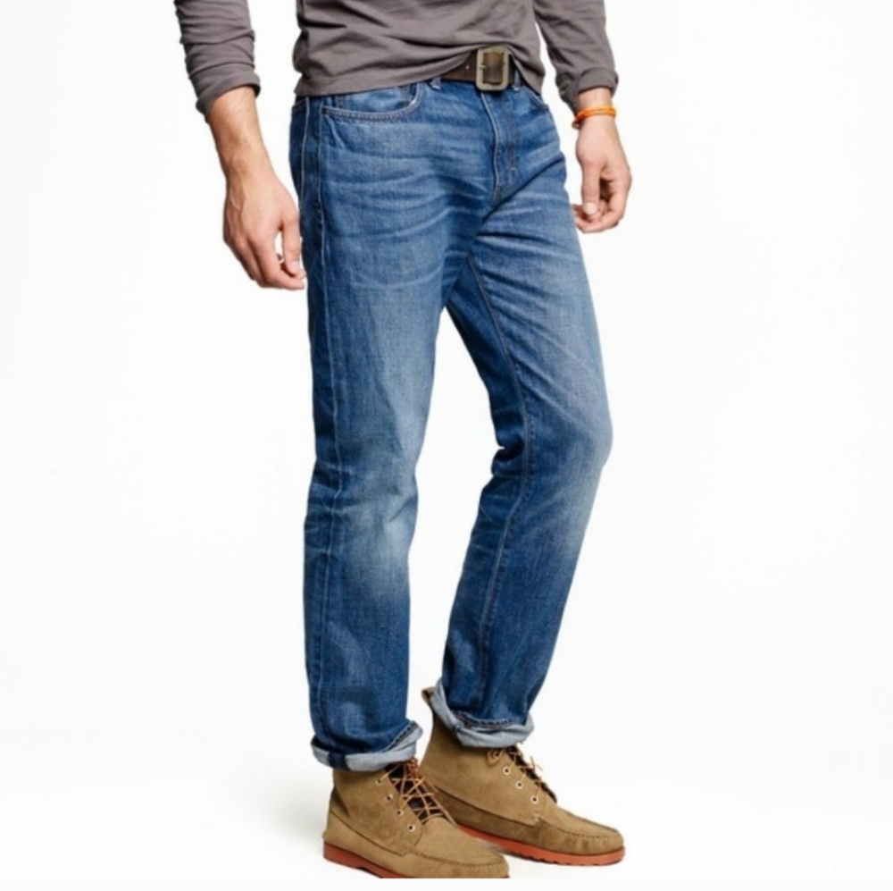 J Crew Slim Straight Dark Blue Jeans Size 33×32